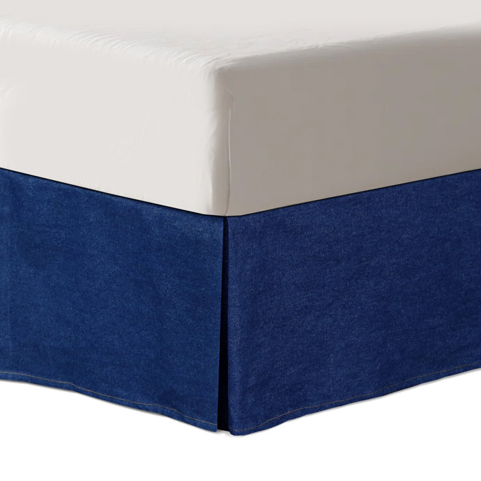 Breakwater Bay Aliana American Denim 100 Cotton Pure Denim Bed Skirt Blue & Reviews Wayfair